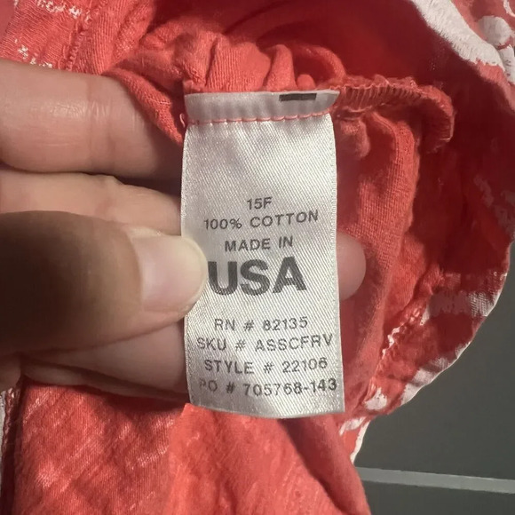 Fresh Produce Womens V Neck Short Sleeve T-Shirt Ruched Sides Pink Size Medium - Picture 4 of 5